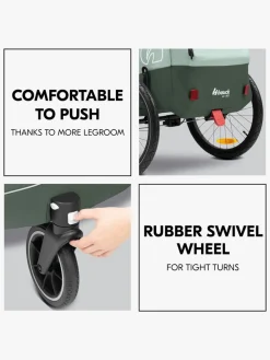 Aktivitetsvogne|Hauck Dryk Duo Plus Cykelanhænger, Dark Green Grøn