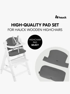 Højstole & Tilbehør|Hauck Pad Select Hynde, Muslin Dark Grey
