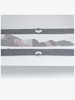 Børnesenge & Tilbehør|Hauck Sleep N Safe Plus XL Sengehest, Melange Grey