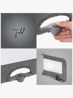 Børnesenge & Tilbehør|Hauck Sleep N Safe Plus XL Sengehest, Melange Grey