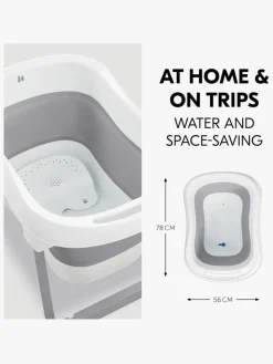 Badeværelset|Hauck Wash N Fold Badekar L, White/Stone Grå/Hvid