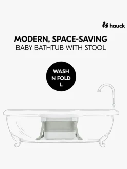 Badeværelset|Hauck Wash N Fold Badekar L, White/Sage Grøn/Hvid