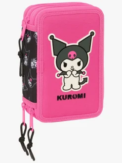 Kreativt Legetøj|HelloKitty Hello Kitty Kuromi Penalhus med 3 Rum, Lyserød/sort