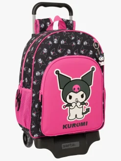 Børn HelloKitty Tasker-Hello Kitty Kuromi Trolley Kuffert 21L, Lyserød/sort