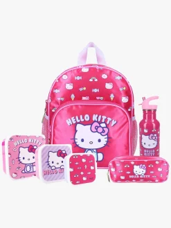 Børn HelloKitty Tasker-Hello Kitty Rygsæk, Penalhus, Flaske & Madkasse, Follow The Rainbow