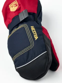 Børn Hestra Tilbehør-Baby Zip Long Vanter, Dark navy/Red