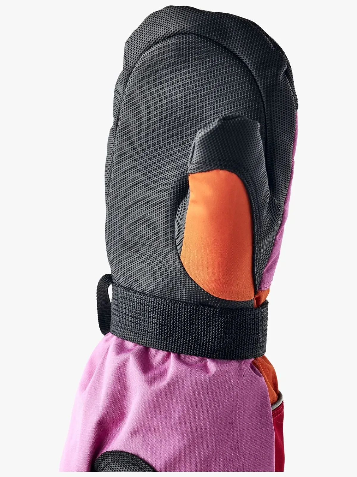 Børn Hestra Tilbehør-Kids Czone Vanter, Cerise/Light orange