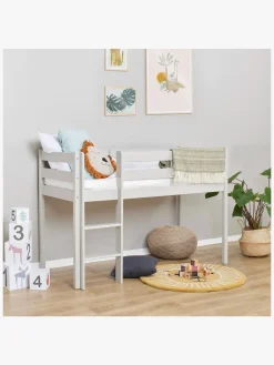 Børnesenge & Tilbehør|Hoppekids ECO Comfort  Halvhøj Højseng 70x160, Duegrå Grå