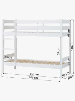 Børnesenge & Tilbehør|Hoppekids ECO Comfort Køjeseng 70x160, Hvid