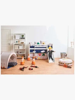 Børnesenge & Tilbehør|Hoppekids ECO Dream Halvhøj Seng med Rutsjebane og Stige 90x200, Hvid