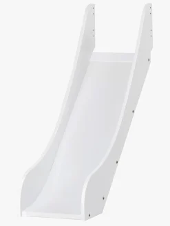 Børnesenge & Tilbehør|Hoppekids ECO Dream Halvhøj Seng med Rutsjebane og Stige 90x200, Hvid