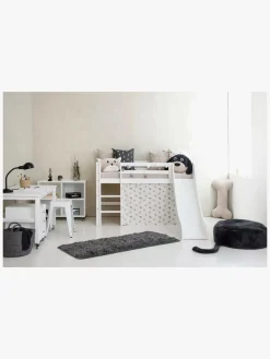 Børnesenge & Tilbehør|Hoppekids Rutsjebane To ECO Dream Halvhøj Seng, White