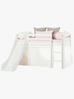 Børnesenge & Tilbehør|Hoppekids Rutsjebane To ECO Dream Halvhøj Seng, White