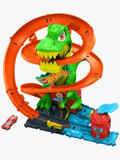 Legetøjsbiler & -Fartøjer|HotWheels Hot Wheels City T-Rex Brandstation Racerbane