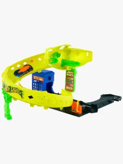 HotWheels Legetøjsbiler & -Fartøjer-Hot Wheels Stunt Tracks Corkscrew Jump Champion Legesæt