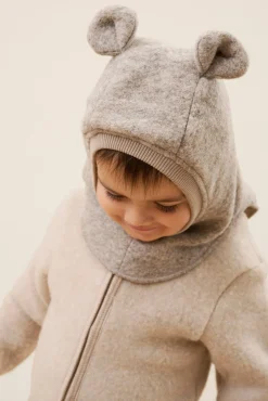 Tilbehør|Uldtøj|Huttelihut Elefanthue i Uld, Camel Melange