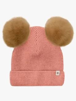 Uldtøj|Tilbehør|Huttelihut Hue Merinould med Pomponer Alpaka, Burlwood