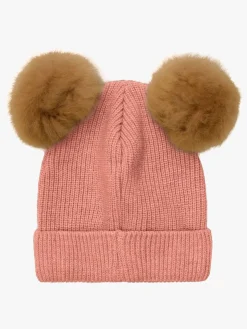 Uldtøj|Tilbehør|Huttelihut Hue Merinould med Pomponer Alpaka, Burlwood