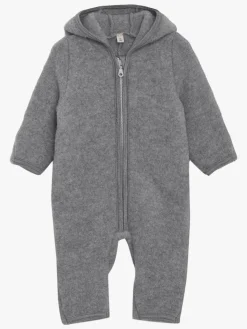 Børn Huttelihut Heldragter|Uldtøj-Pram Ulddragt, Medium Grey Melange