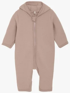 Uldtøj|Huttelihut Ulddragt med Ører, Mahogany Rose Lyserød