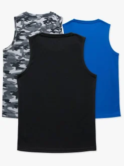 Hyperfied Sportstøj-Bounce Tank Top 3-pak, Black/Camo Black/Blue