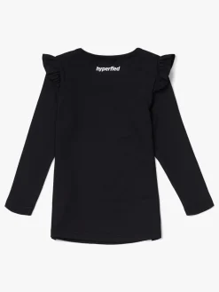 Sportstøj|Hyperfied Frill Sleeve Top, Anthracite