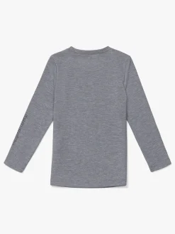 Sportstøj|Hyperfied Jersey Logo Long Sleeve Top, Grey Melange Grå