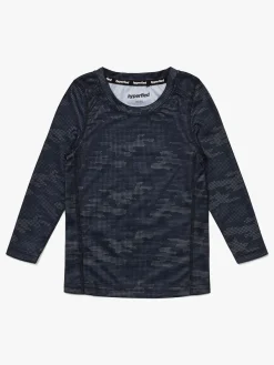 Sportstøj|Hyperfied Long Sleeve Logo T-Shirt, Grey Camo Grå