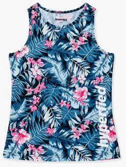 Hyperfied Sportstøj-Split Tank Top 3-pak, Black/White/Tropical Flower