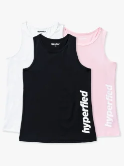 Sportstøj|Hyperfied Split Tank Top 3-pak, Black/White/Fairy Tale Lyserød/Hvid/Sort