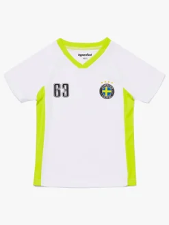 Sportstøj|Hyperfied V-Neck Neo Logo T-Shirt, Bright White Hvid/Gul