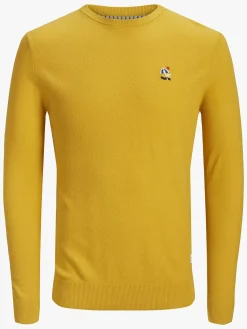 Børn JackJones Overdele-Jack & Jones Steam Crewneck Trøje, Yolk Yellow