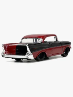 Legetøjsbiler & -Fartøjer|Legetøjsfigurer|JadaToys Jada Toys DC Comics Bil med Figur Harley Quinn & 1957 Chevy Bel Air 1:32 Sort/Rød