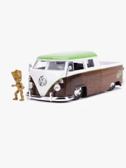 JadaToys Legetøjsbiler & -Fartøjer|Legetøjsfigurer-Jada Toys Marvel Bil med Figur Groot & Volkswagen Kombi Pickup 1:24