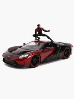 Legetøjsbiler & -Fartøjer|Legetøjsfigurer|JadaToys Jada Toys Spider-Man Bil med Figur Miles Morales 2017 Ford GT 1:2 Sort