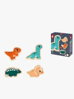 Spil & Puslespil|Janod 4 Progressive Puslespil Dinosaurer 14 Brikker