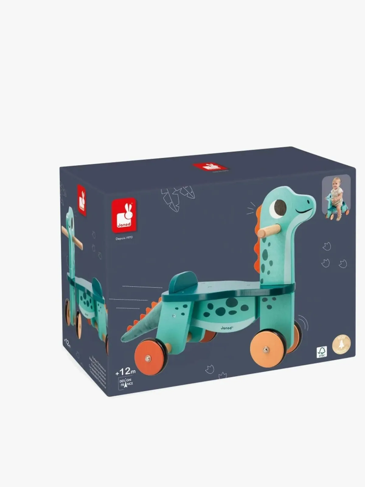 Janod Pedal- & Gåbiler-Gåbil Dinosaur Portosaurus