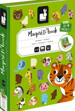 Bøger|Legetøj Til Børn På 0-10 År|Janod Magneti'Book Dyr Magnetsæt 30 Stk. Flerfarvet
