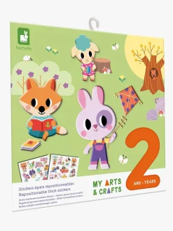 Janod Kreativt Legetøj-My Arts & Crafts Genanvendelige Tykke Klistermærker 22 Stk.