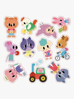 Janod Kreativt Legetøj-My Arts & Crafts Genanvendelige Tykke Klistermærker 22 Stk.