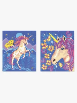 Janod Kreativt Legetøj-Paint By Numbers Akvarelsæt Enhjørning