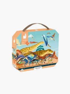 Spil & Puslespil|Janod Panorama Dinosaur Puslespil 100 Brikker