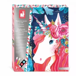 Kreativt Legetøj|Janod Perlemor Og 3D-maleri Enhjørning