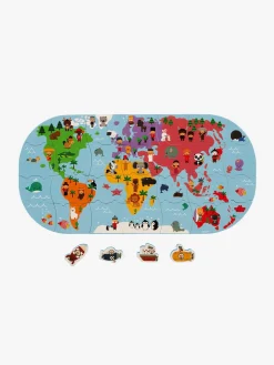 Vandlegetøj|Janod Puslespil Badelegetøj Explorers Map