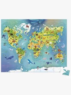 Janod Spil & Puslespil-Puslespil Verdenskort 100 Brikker