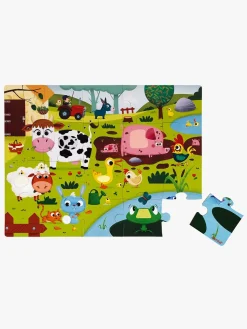 Spil & Puslespil|Janod Tactile Puslespil Bondegårdsdyr 20 Dele Flerfarvet
