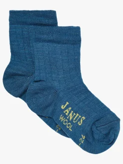 Undertøj|Uldtøj|Janus Uldstrømper Merinoblanding 3-pak, Lyseblå Blå