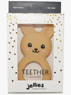 Jellystone Designs Babylegetøj- Kanin Bidering Silikone, Tan