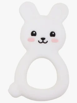 Babylegetøj|Jellystone Designs  Kanin Bidering Silikone, Hvid Flerfarvet