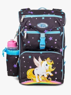 Tasker|Jeva Beginners Rygsæk 16L, Golden Unicorn Sort/Flerfarvet